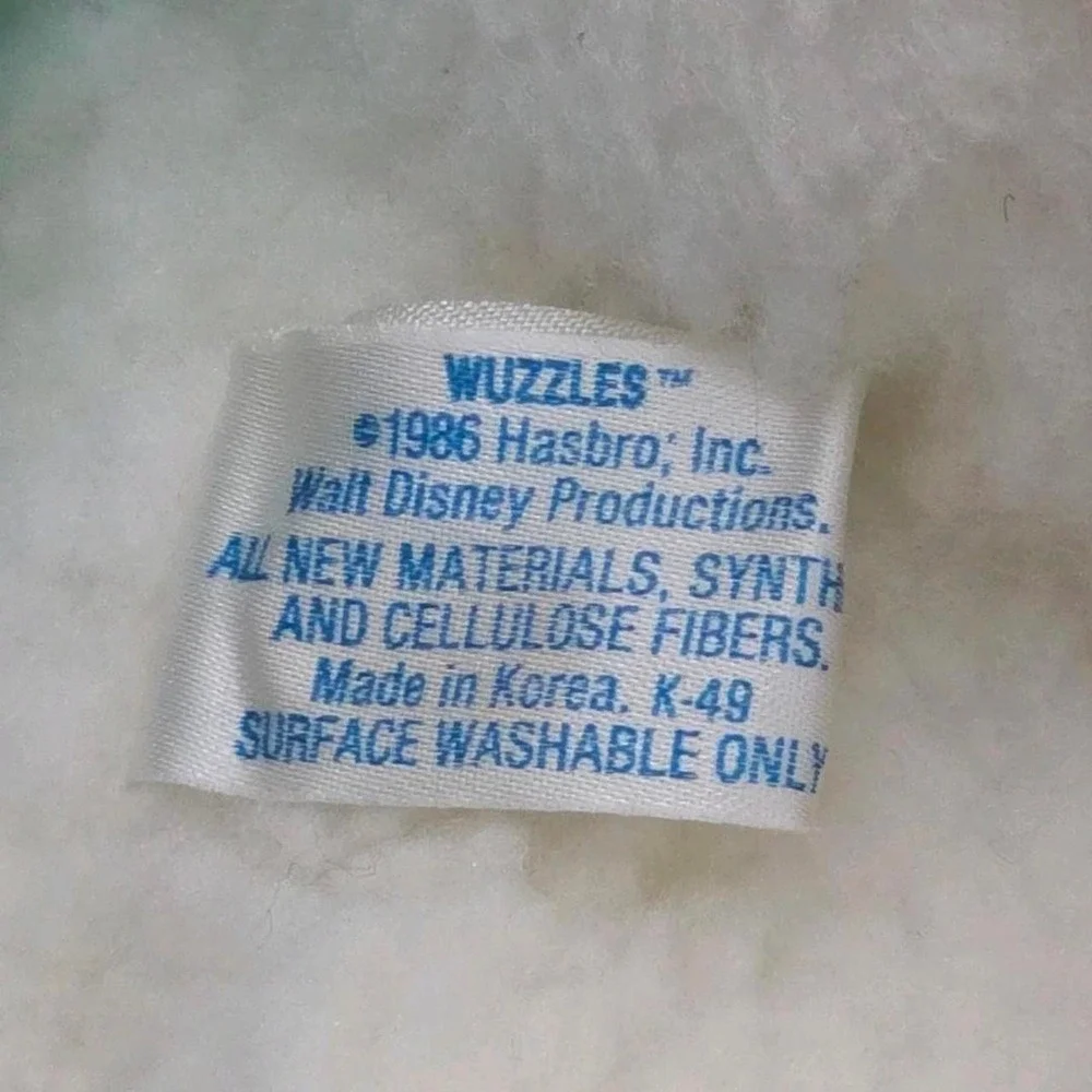 Wuzzles Woolrus Walrus Stuffed Hasbro Disney Rare Vintage 1986